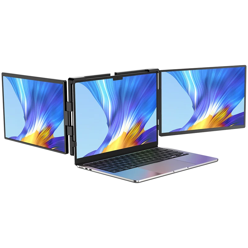 UStation Z 14 - Extension d'écran pour ordinateur portable à trois écrans Poste de travail portable à triple affichage