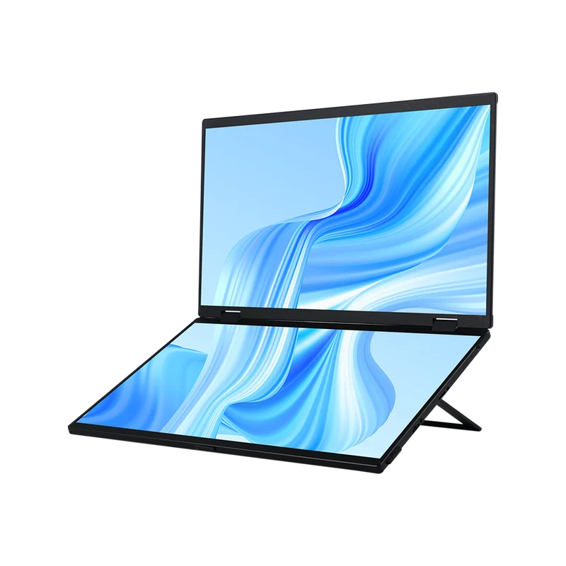 Delta - Moniteur pliable double écran portable support intégré VESA