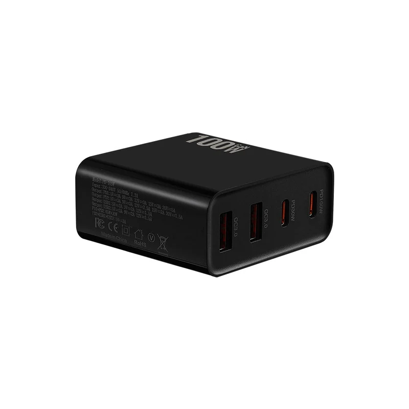 UCharger - Chargeur USB C 100 W, adaptateur secteur mural à 4 ports