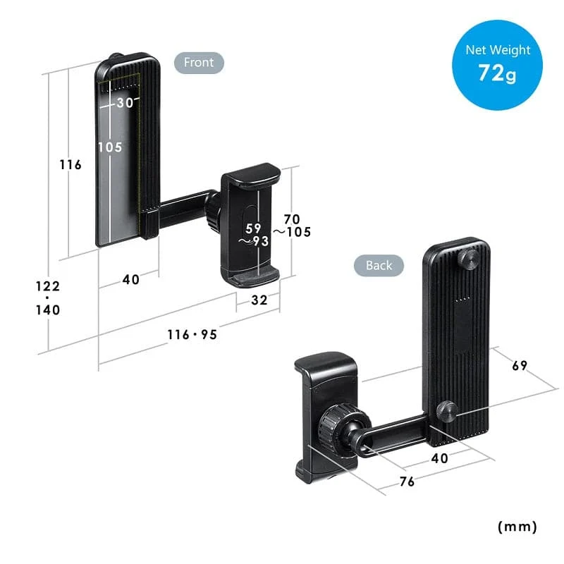 UStand - Support de téléphone à montage latéral LapDock sans autocollant