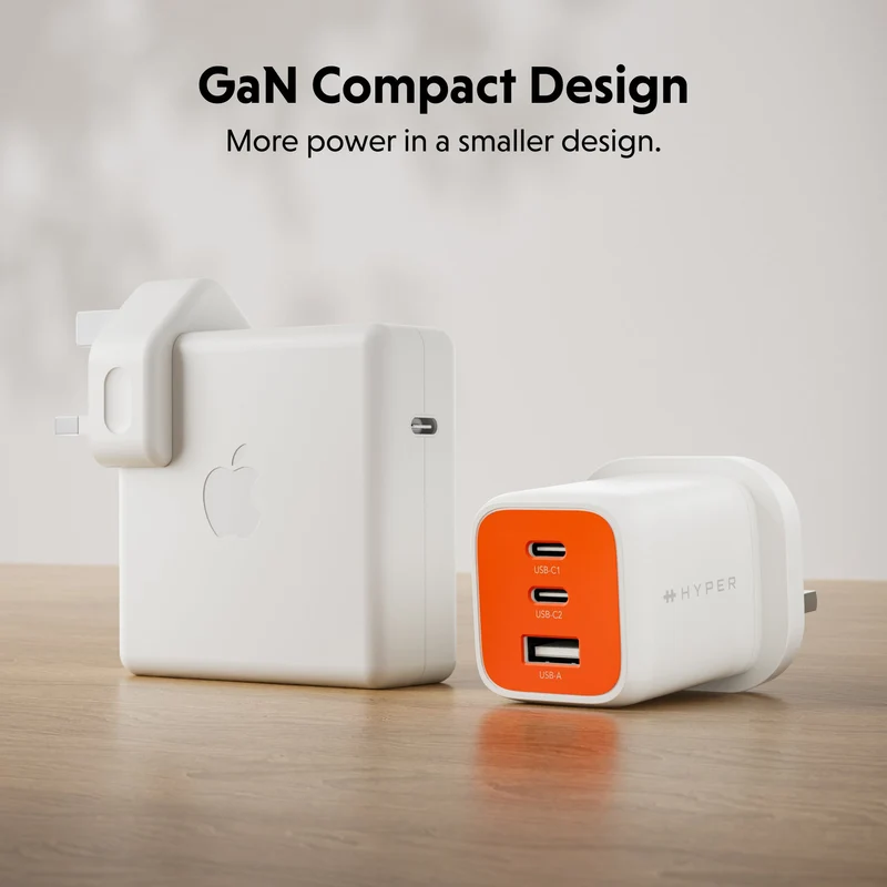 Chargeur GaN HyperJuice Flex 65 W - Orange (UE)