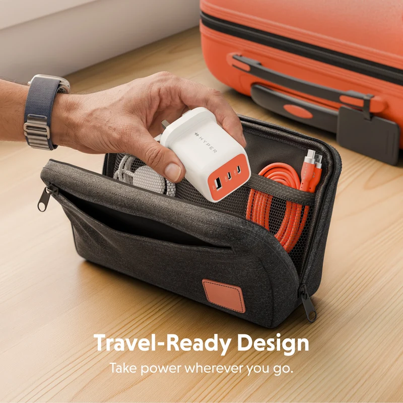 Chargeur GaN HyperJuice Flex 65 W - Orange (UE)