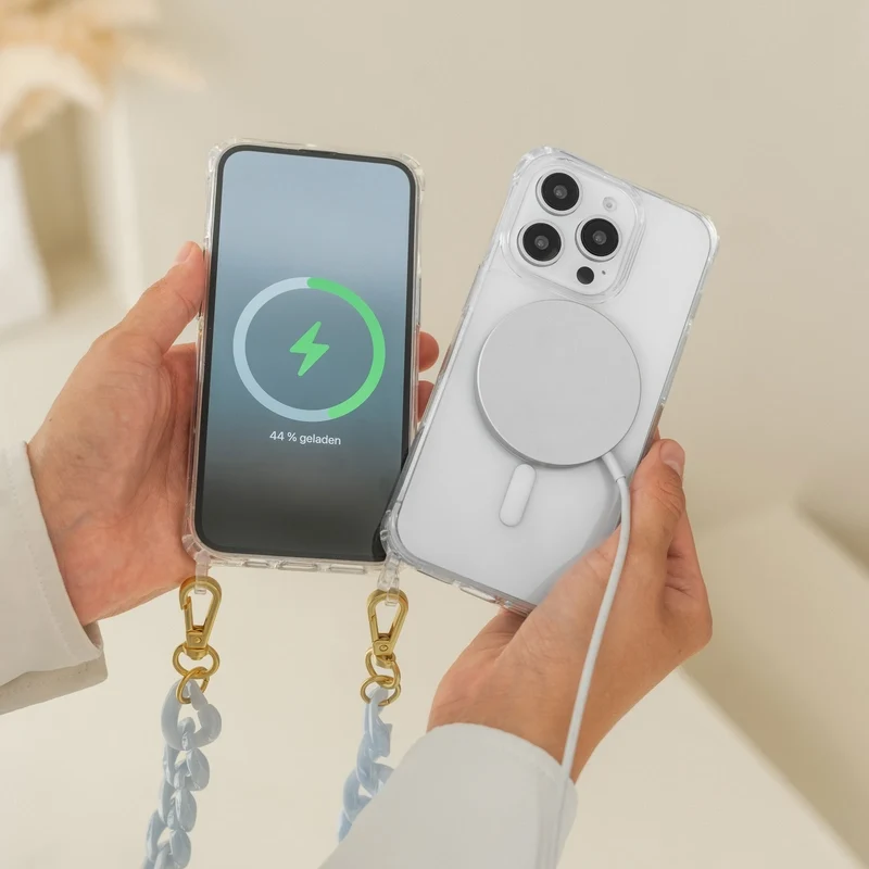 iPhone 15 Pro Chaîne pour téléphone portable Transparent MagSafe