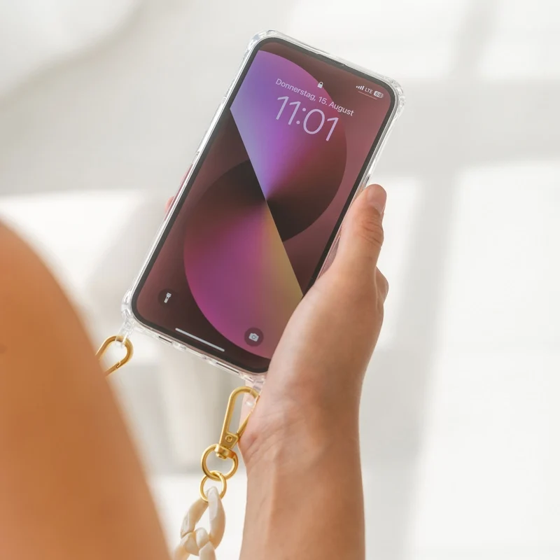 iPhone 15 Pro Chaîne pour téléphone portable Transparent MagSafe