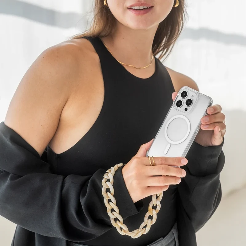 iPhone 16 Pro Chaîne pour téléphone portable Transparent MagSafe