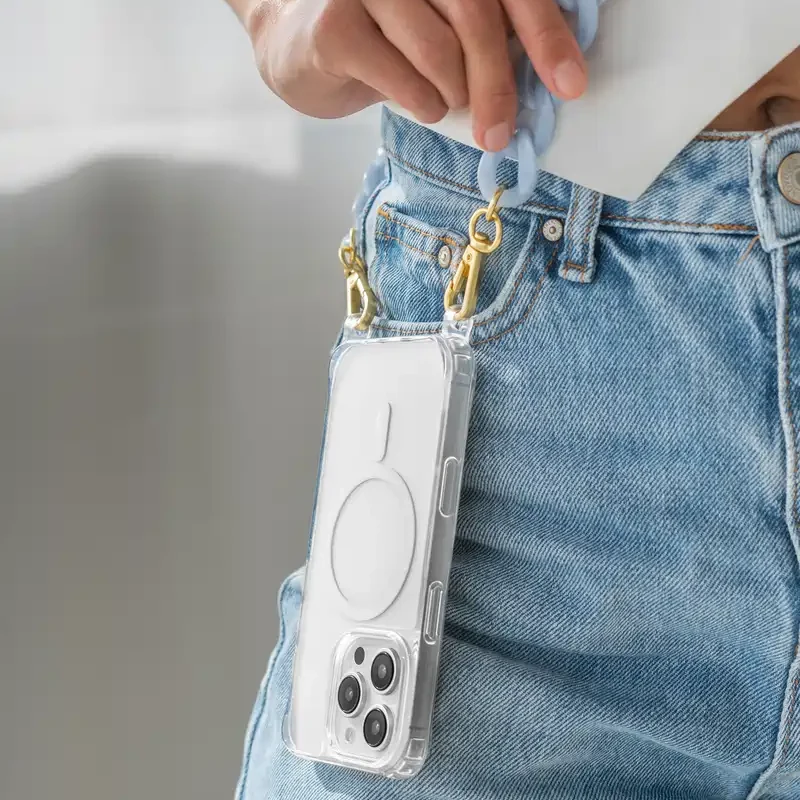 iPhone 16 Pro Chaîne pour téléphone portable Transparent MagSafe