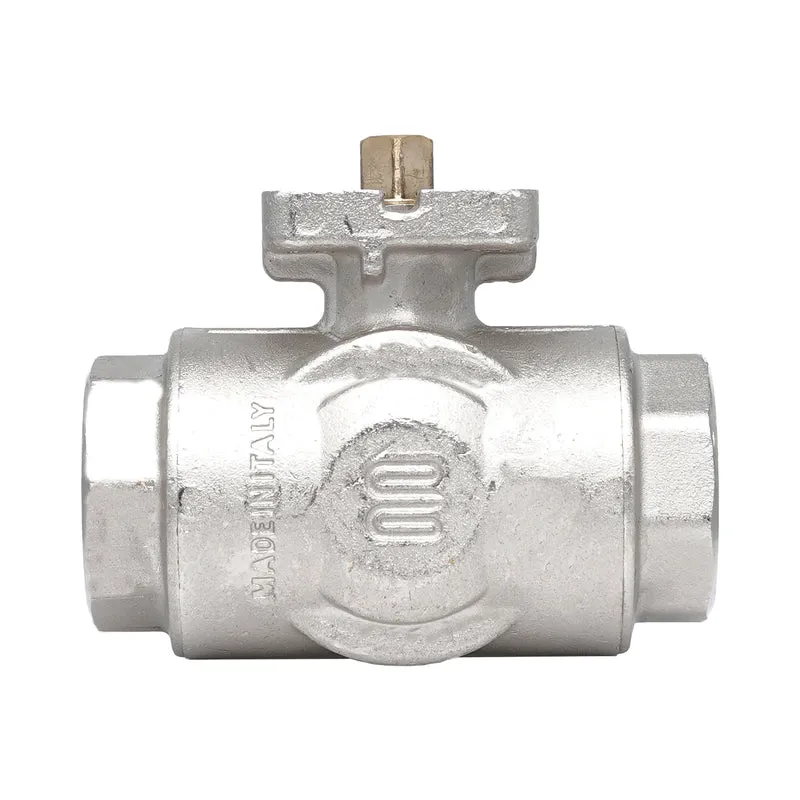 Vanne à bille 3 voies à alésage en L en laiton Rp 1-1/2" ISO-Top F04/05 PN25 - TamesonPRO 1142-112-L