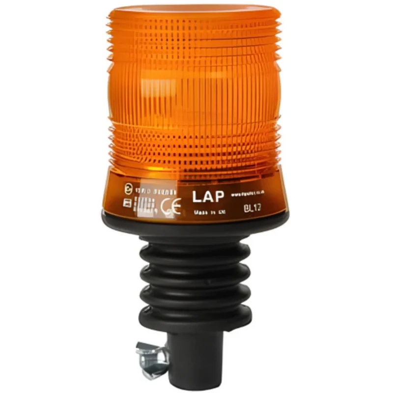 Gyrophare avec lentille ambrée / Perche DIN flexible