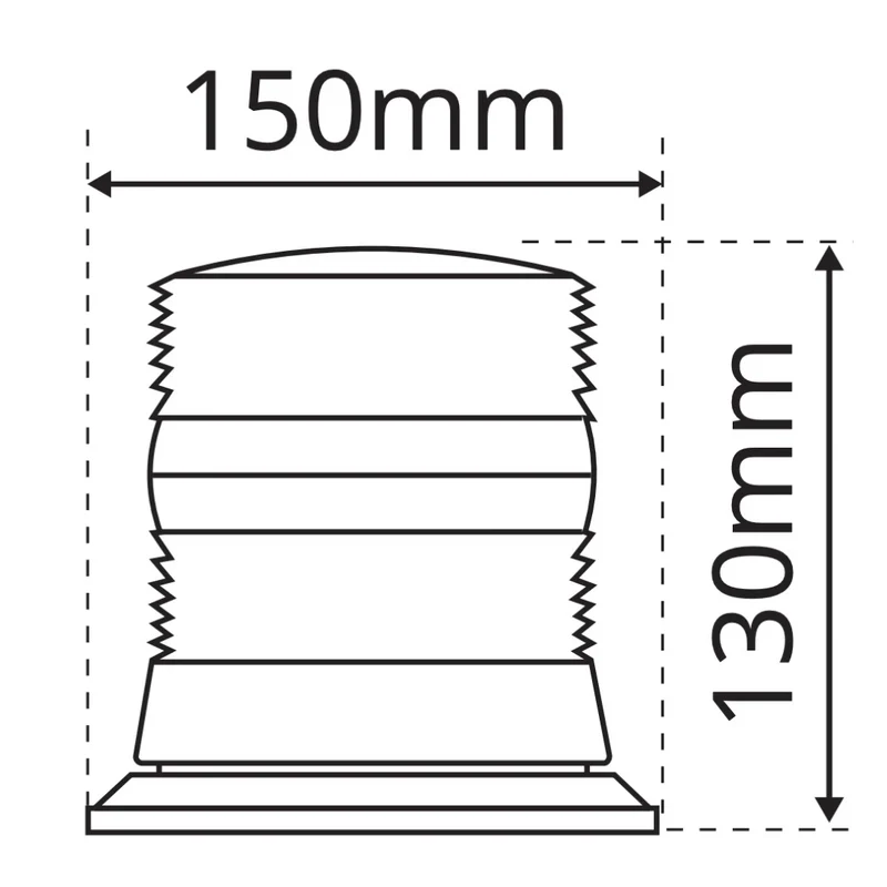 Balise LAP avec base plate / lentille transparente