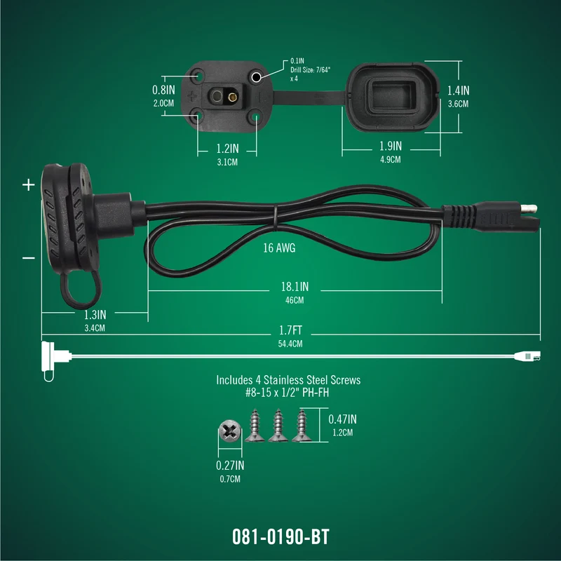 Battery Tender® Quick Disconnect Cable Mount