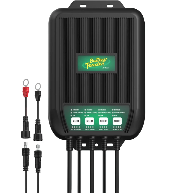 WaveCharge Pro 4-Bank 12V 40 Amp Battery Charger and Maintainer