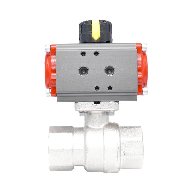 Vanne à bille pneumatique 2 voies en laiton Rp 3/4" - à double effet