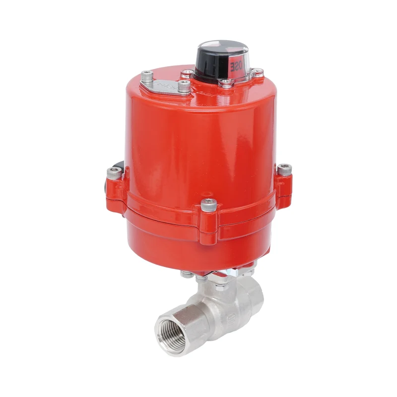 Vanne à bille électrique 2 voies en laiton Rp 1/4" 24 V AC/DC