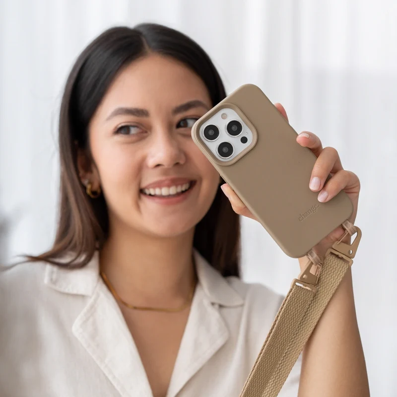 Étui pour téléphone portable iPhone 15 avec bande