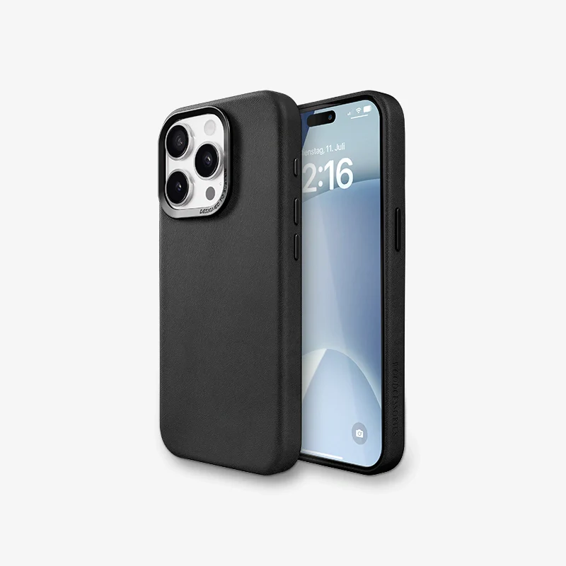 iPhone 15 Pro étui en cuir Vegan