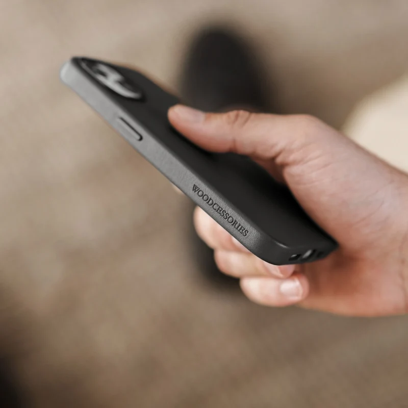 iPhone 15 Pro étui en cuir Vegan