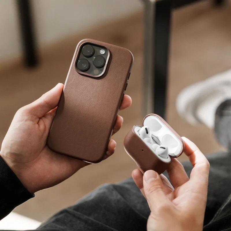 iPhone 15 Housse en cuir Vegan