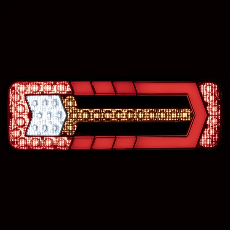 Feu arrière à LED avec clignotant dynamique, feu stop, feu arrière, feu antibrouillard, feu de recul et réflecteur