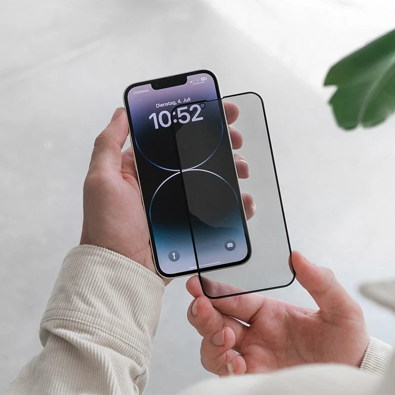 Verre blindé pour iPhone 16 Pro avec protection contre les regards indiscrets