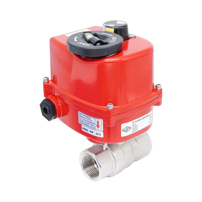 Vanne à bille électrique modulante 2 voies en laiton Rp 1-1/4" 24 V AC/DC