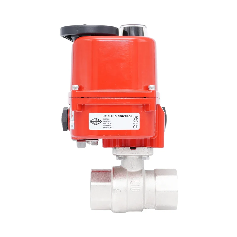 Vanne à bille électrique modulante 2 voies en laiton Rp 1-1/4" 24 V AC/DC