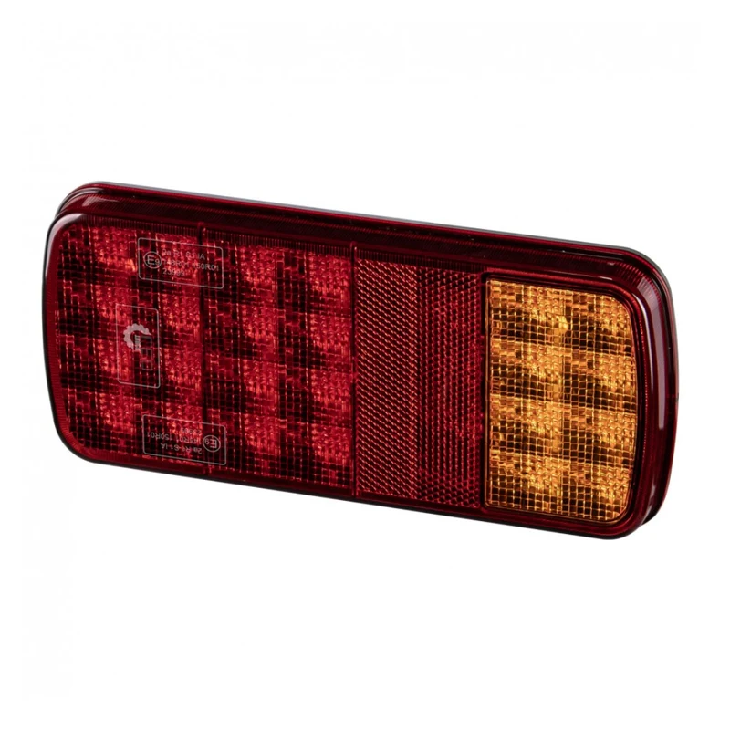 Feu de remorque rectangulaire à LED avec feu stop, feu arrière, clignotant et réflecteur