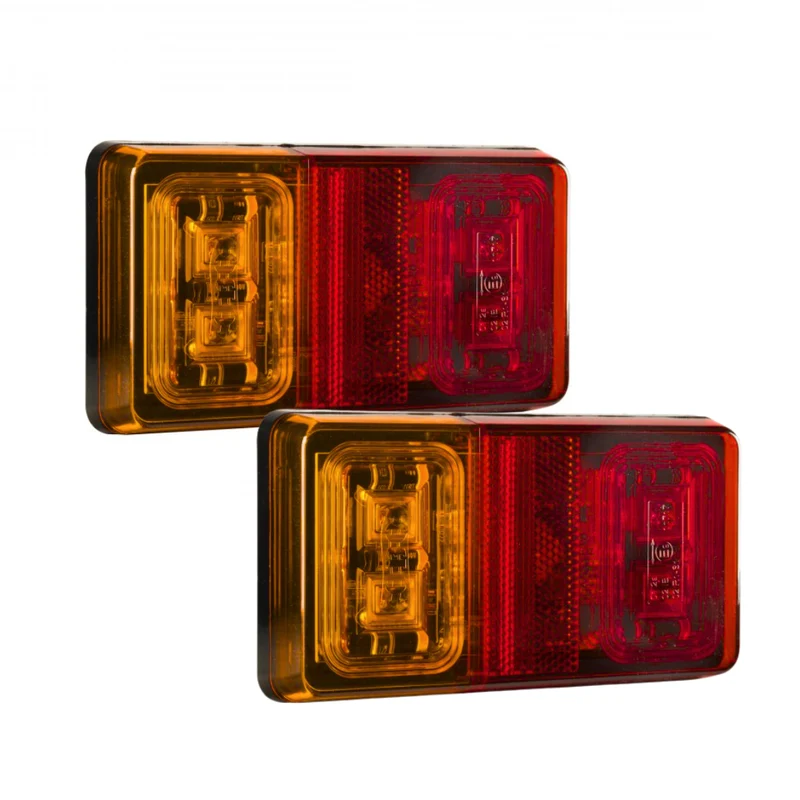 Feux de remorque rectangulaires / Lot de 2