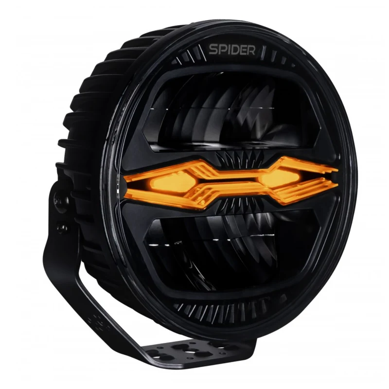 Projecteur rond X-Spider Ninja avec feux de jour blancs et stroboscope / 9"