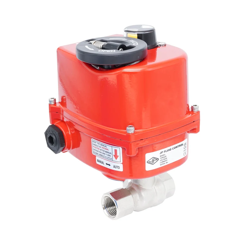 Vanne à bille électrique modulante 2 voies en laiton Rp 3/8" 24 V AC/DC