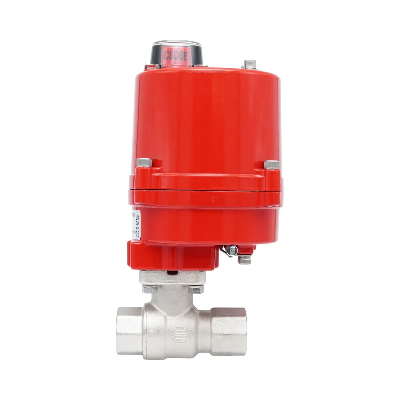 Vanne à bille électrique 2 voies en laiton Rp 3/8" 24 V AC/DC