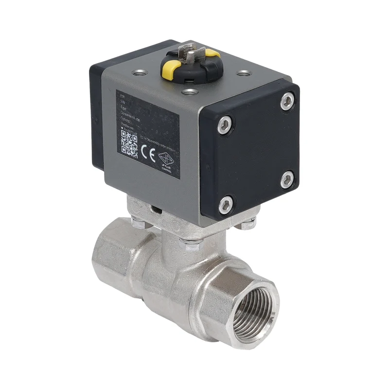 Vanne à bille pneumatique 2 voies en laiton Rp 1/2" - à double effet