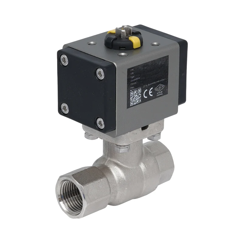 Vanne à bille pneumatique 2 voies en laiton Rp 1/2" - à double effet