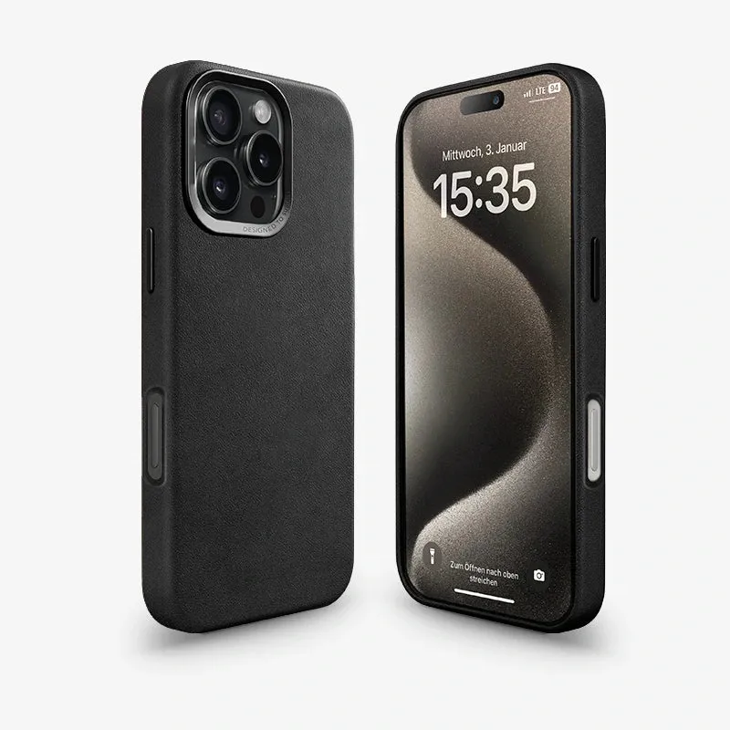 iPhone 16 Pro étui en cuir Vegan