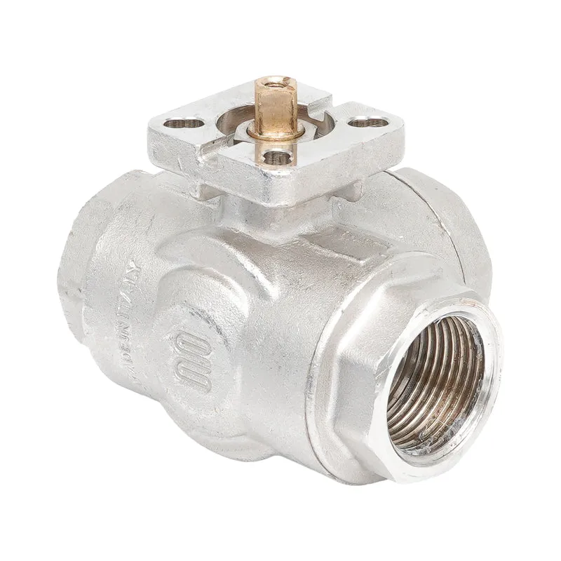 Vanne à bille 3 voies à alésage en T en laiton Rp 1/2" ISO-Top F03 PN40 - TamesonPRO 1142-012-T
