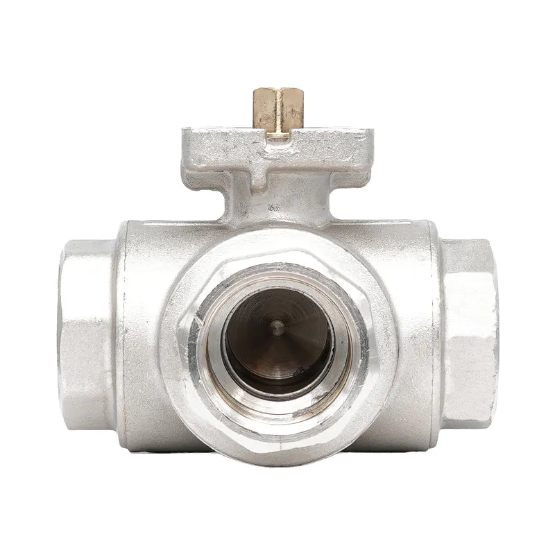 Vanne à bille 3 voies à alésage en L en laiton Rp 3/4" ISO-Top F03 PN40 - TamesonPRO 1142-034-L