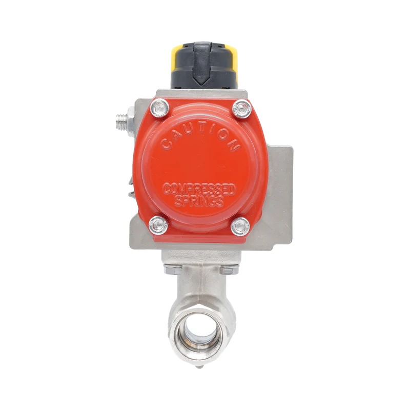 Vanne à bille pneumatique 2 voies en laiton Rp 3/4" - à fermeture par ressort
