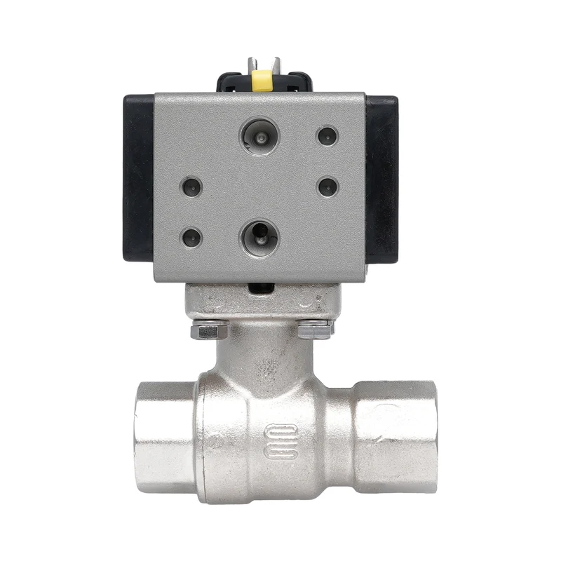 Vanne à bille pneumatique 2 voies en laiton Rp 3/8" - à double effet