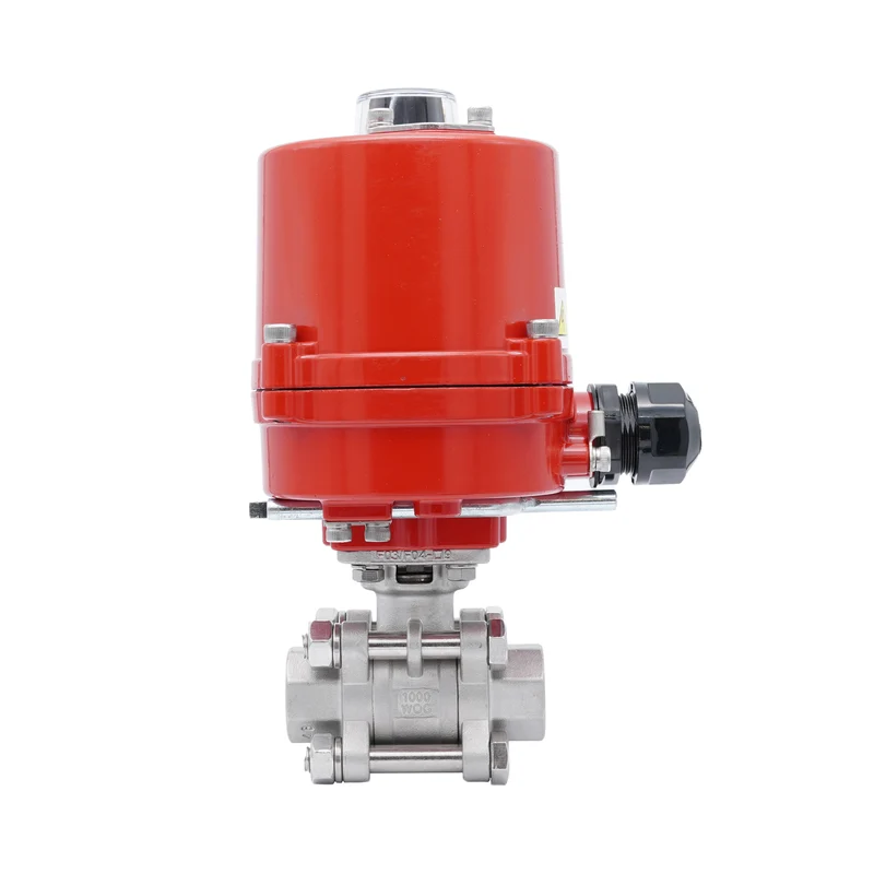 Rp 1-1/4'' Vanne à Bille 2 Voies en Acier Inoxydable avec Actionneur Électrique 100-240 V AC