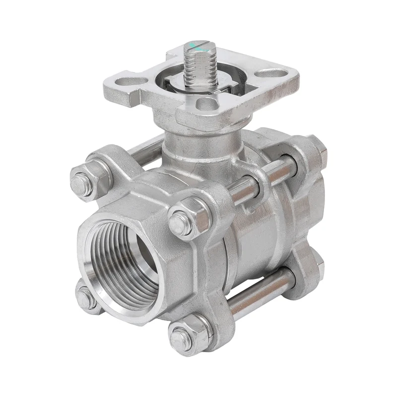Rp 2-1/2'' Vanne à bille 2 voies 3 pièces en acier inoxydable 69 bar RTFE ISO-Top F07/F10 - TamesonPRO 1121-212