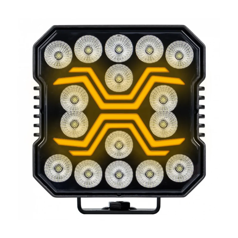 Lampe de travail LED Spider avec feu de position ambré / 60 W