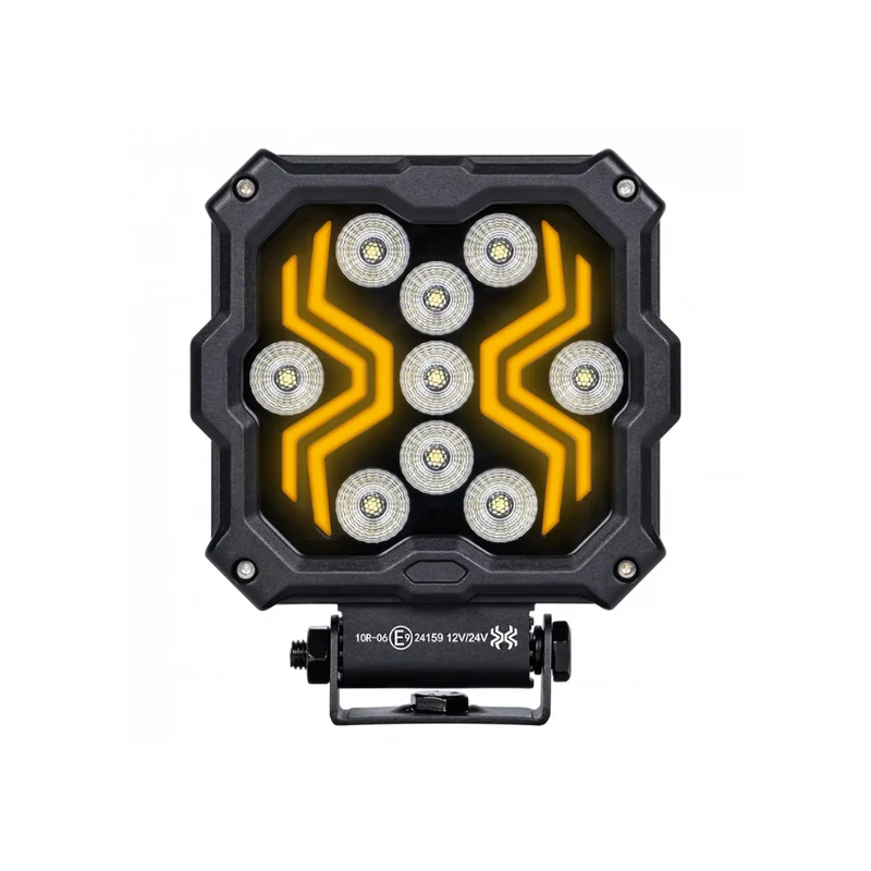 Lampe de travail à LED Dark Spider avec feu de position ambré