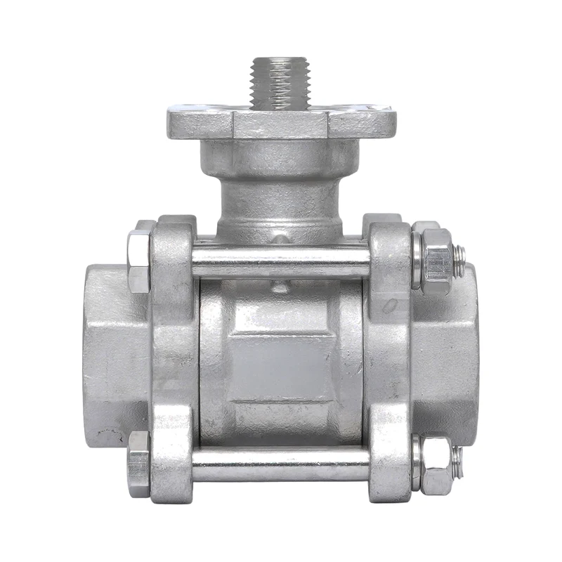 Rp 1-1/2'' Vanne à bille 2 voies 3 pièces en acier inoxydable 69 bar RTFE ISO-Top F05/F07 - TamesonPRO 1121-112