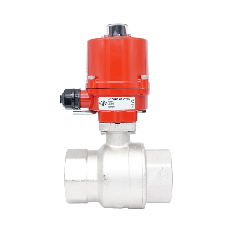 Vanne à bille électrique 2 voies en laiton Rp 2-1/2" 100-240 V AC