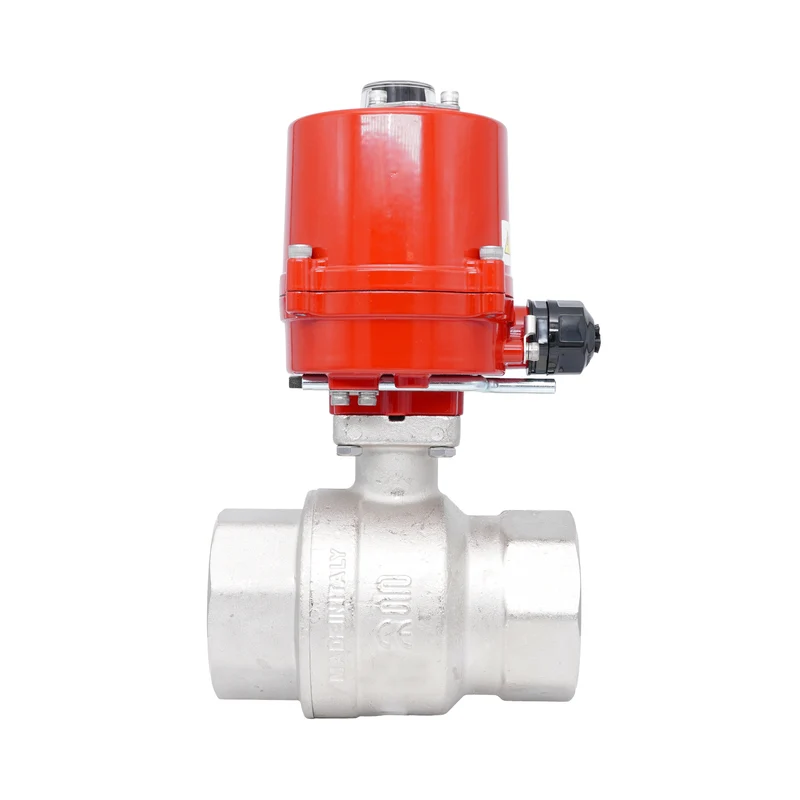 Vanne à bille électrique 2 voies en laiton Rp 2-1/2" 100-240 V AC