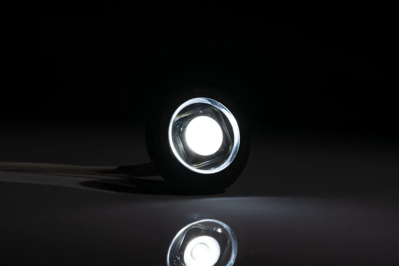 Feu de position rond LED Bulls Eye avec joint plat et incurvé