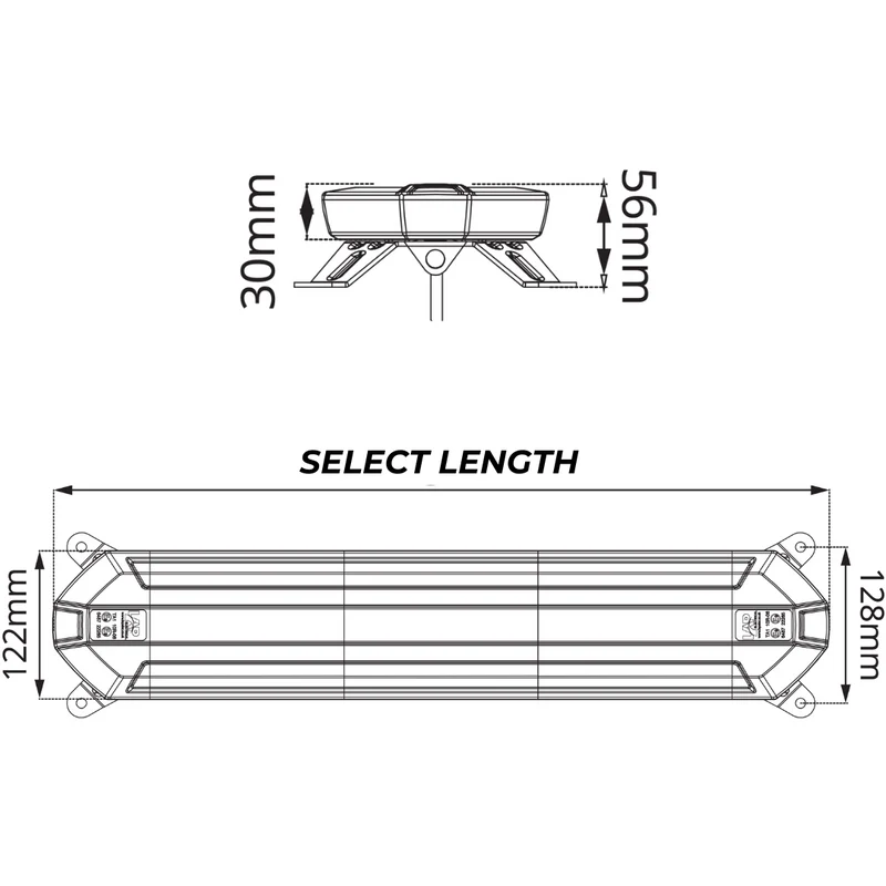 Barres lumineuses de toit LAP Comet / Ambre