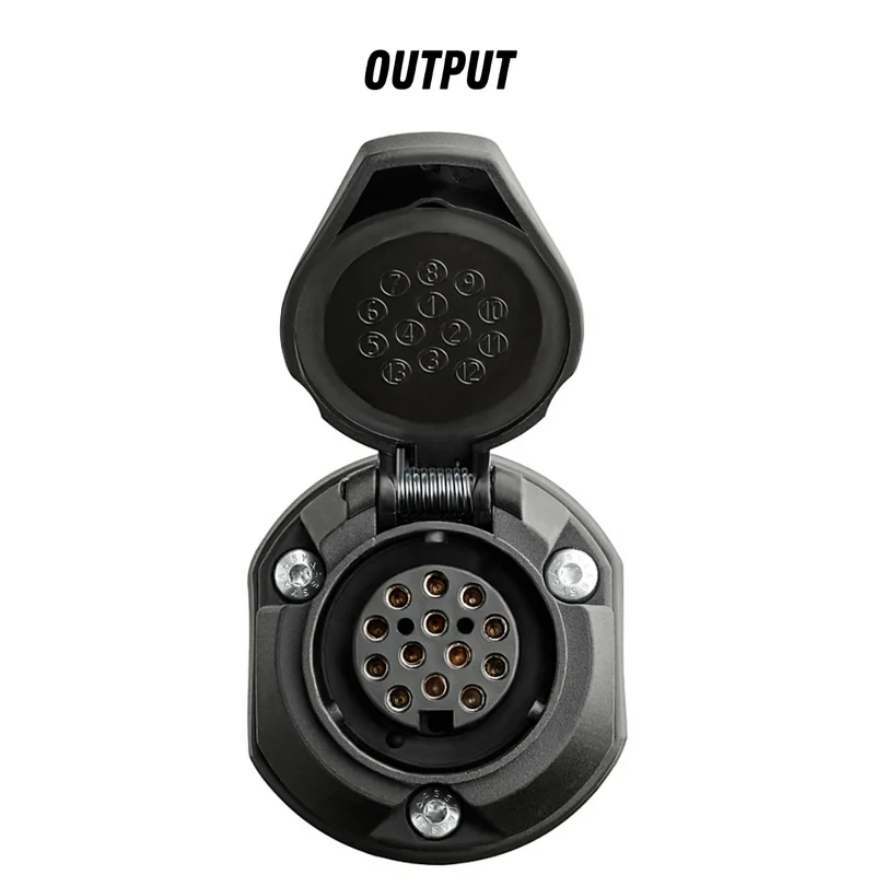 Réducteur de tension 24 V vers 12 V (Convertit une prise 24N à 7 pôles en une prise à 13 pôles)