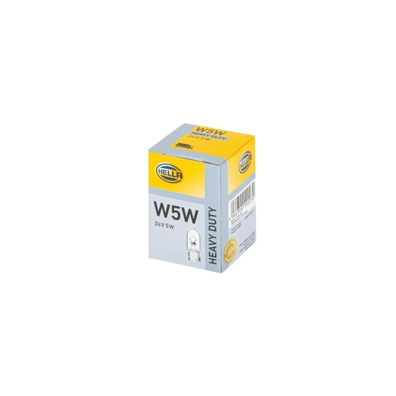Ampoules sans capuchon Hella 24 V 5 W T10 / N° 507 / Paquet de 10