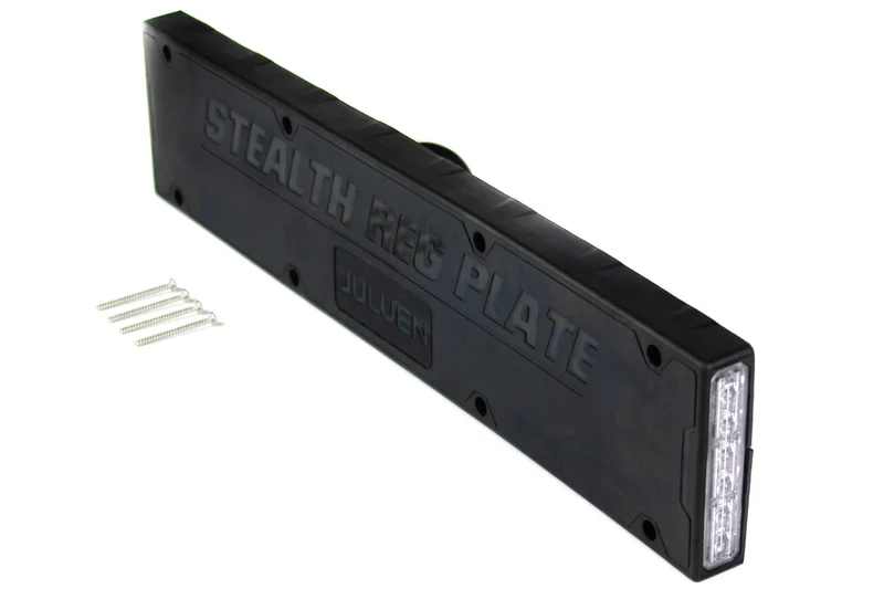 Support de plaque d'immatriculation avec lumières stroboscopiques intégrées