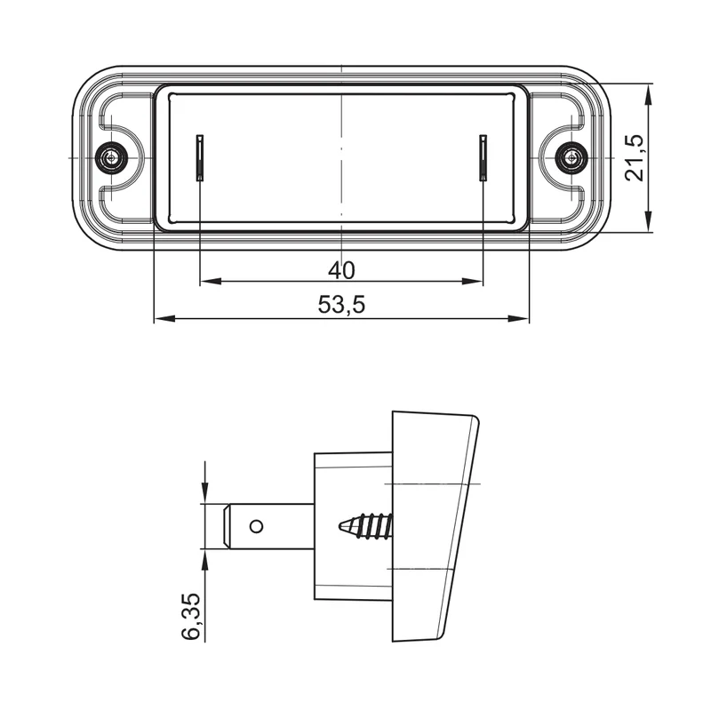 Lampe LED de plaque d'immatriculation encastrée